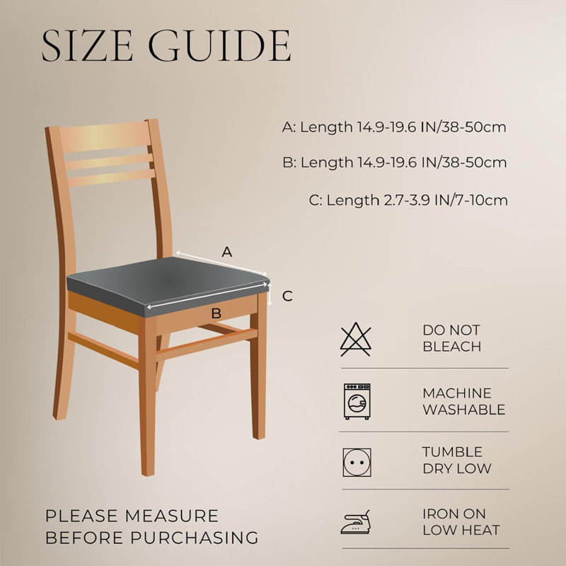 Lark Manor™ Waterproof Dining Chair Seat Covers , Washable Stretch Seat